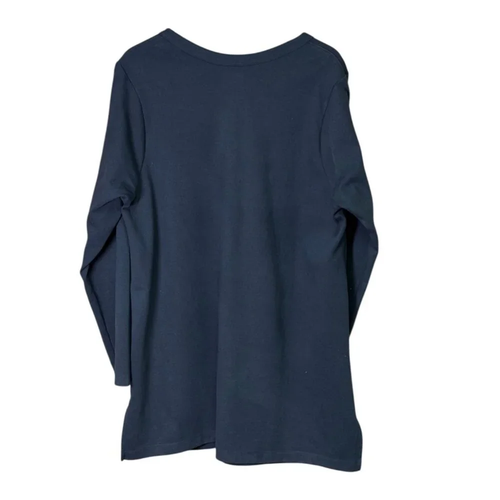 Duluth Trading Co Women’s Navy Ponte Knit Tunic Pockets Size IX - Picture 4 of 11